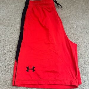 Under Armour Red and Black Athletic Shorts